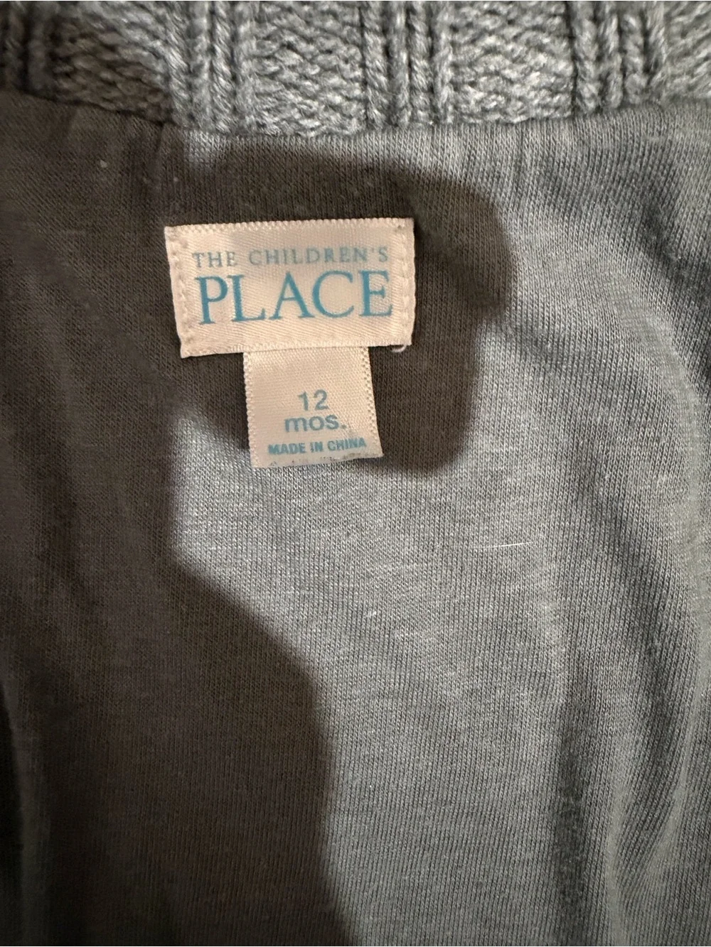 The Children's Place Cable Knit Button-Up Cardigan - Light Gray